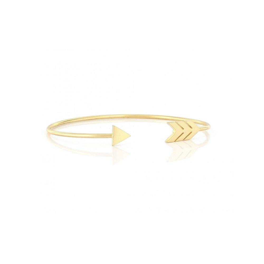 Arrow Cuff-Matte Gold